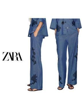 NWT Zara wide leg pants size small